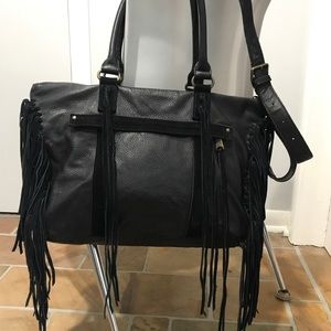 Liebeskind black leather fringe bag